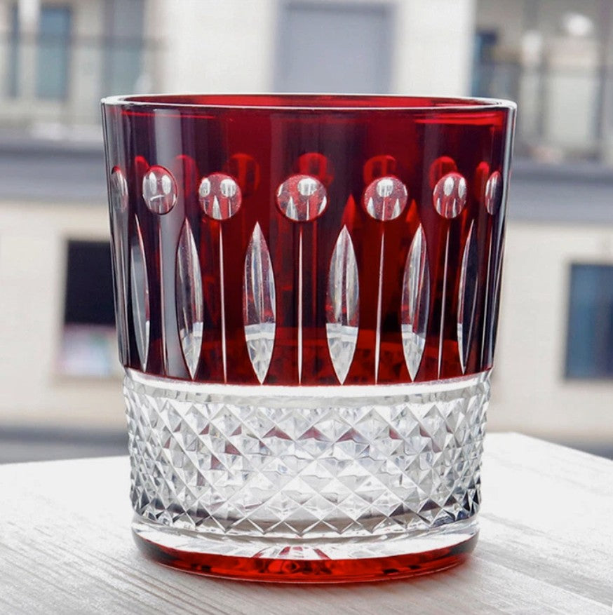 Elegant Premium Hand-Cut Whiskey Glass – Lead-Free Crystal Edo Kiriko Tumbler, perfect gift-ready option for whiskey lovers.