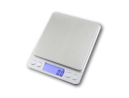 3000g Digital Kitchen Scale, 0.1g Precision Stainless Steel digital kitchen scale with compact rectangular design