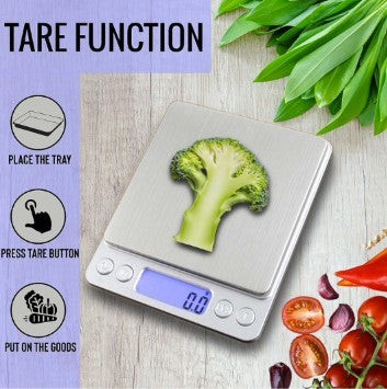 3000g Digital Kitchen Scale, 0.1g Precision Stainless Steel digital kitchen scale with high-accuracy 0.1g readings