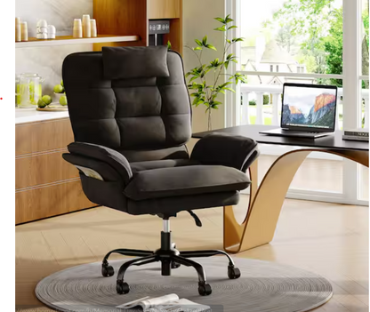 Stylish lumbar pillow paired with the Velvet Criss Cross Office Chair, enhancing comfort in this contemporary reclining desk chair.