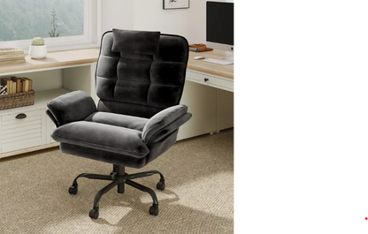 Visual appeal of the Velvet Criss Cross Office Chair showing its sleek design, a top choice for a modern reclining desk chair.