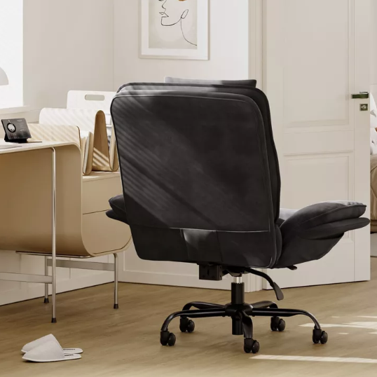 The elegant finish of the Velvet Criss Cross Office Chair, a must-have reclining desk chair for any chic home office.