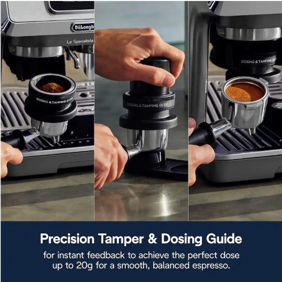 De'Longhi La Specialista Touch Espresso Machine elegantly arranged in a stylish coffee corner.