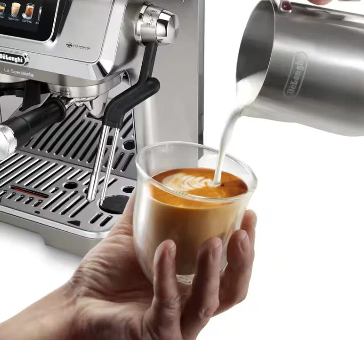 De'Longhi La Specialista Touch Espresso Machine with cold brew feature highlighted.