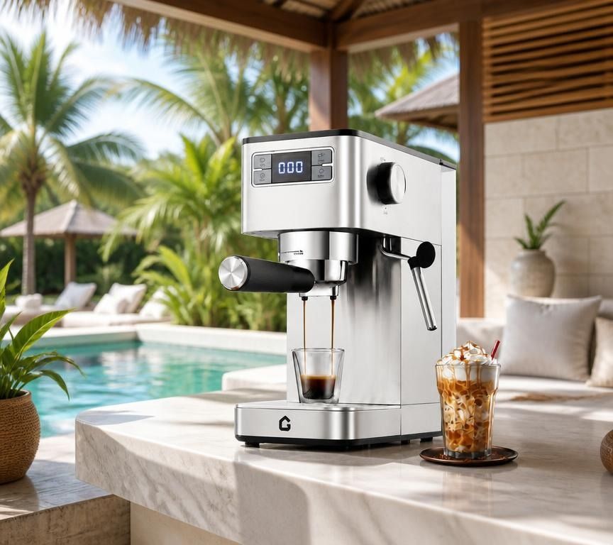 Garvee Espresso Machine 20 Bar with Milk Frother - Stainless Steel 1350W Espresso Maker - Silver, espresso machine with frother water tank