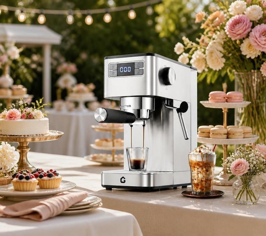 Garvee Espresso Machine 20 Bar with Milk Frother - Stainless Steel 1350W Espresso Maker - Silver, espresso machine with frother control panel