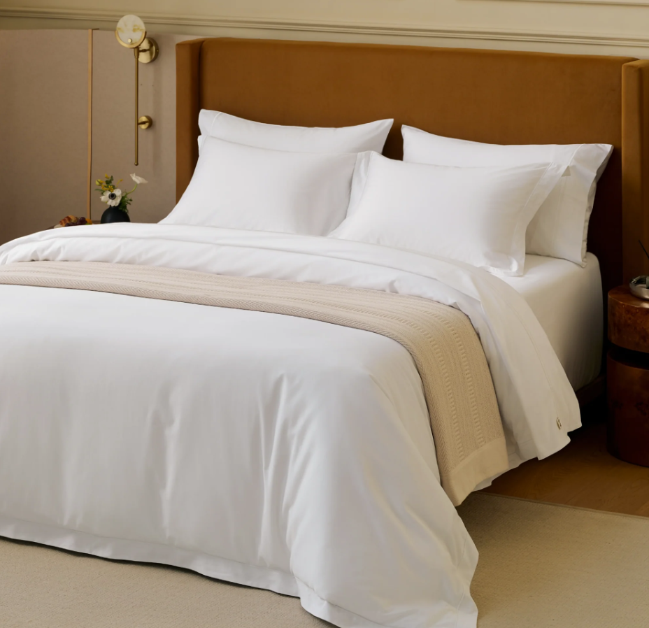 Versatile Luxury Duvet Cover showcasing its hidden zipper closure and interior ties for secure comfort.