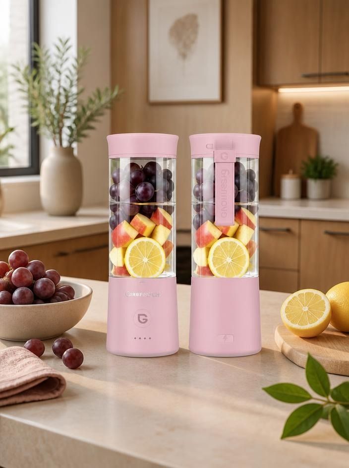 GREENNOVO Portable Blender 500ML - USB Rechargeable Personal Juicer Cup with USB charging cable included