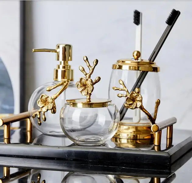 Luxury 4-Piece Bathroom Accessory Set