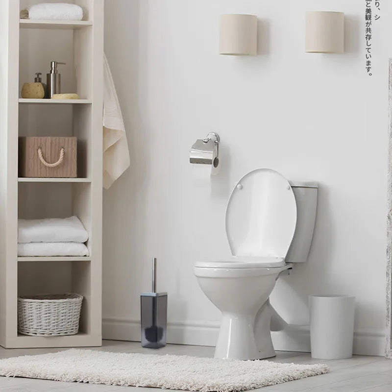 7-Piece Modern Square Acrylic Bathroom Accessory Set w/Chrome Finish Accents