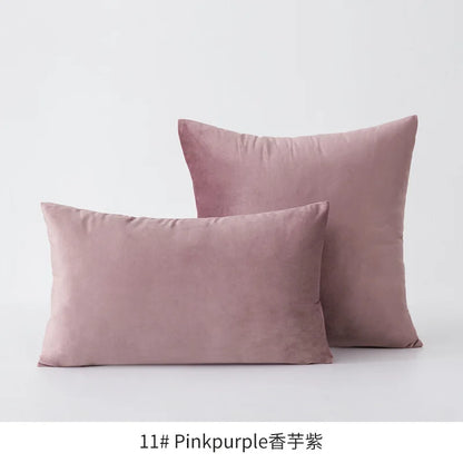 2-Piece Decorative Solid Soft Velvet Throw Pillow Covers(no insert)