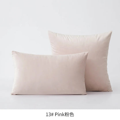 2-Piece Decorative Solid Soft Velvet Throw Pillow Covers(no insert)