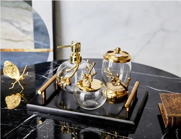 Luxury 4-Piece Bathroom Accessory Set