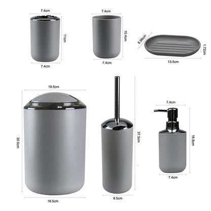 Modern 6-Piece Bathroom Accessories Set