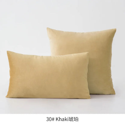 2-Piece Decorative Solid Soft Velvet Throw Pillow Covers(no insert)