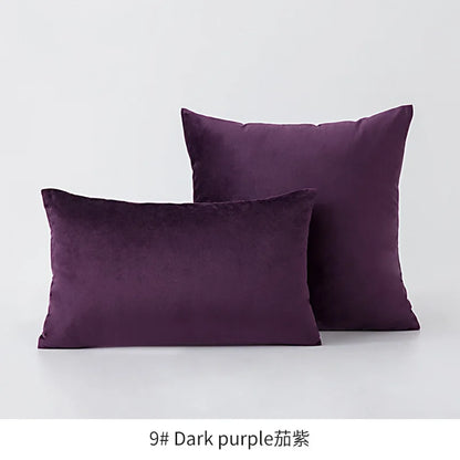 2-Piece Decorative Solid Soft Velvet Throw Pillow Covers(no insert)