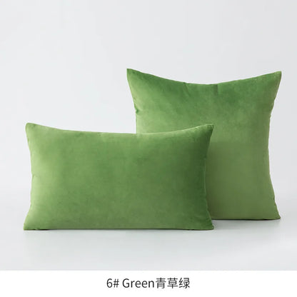 2-Piece Decorative Solid Soft Velvet Throw Pillow Covers(no insert)