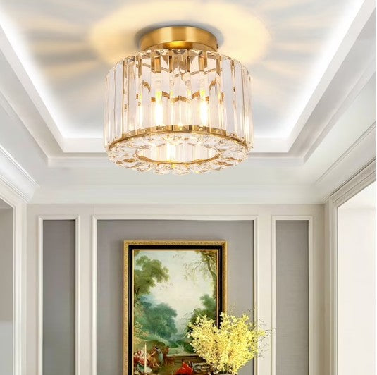 Trendy modern LED crystal pendant light designed for compact spaces without sacrificing style.