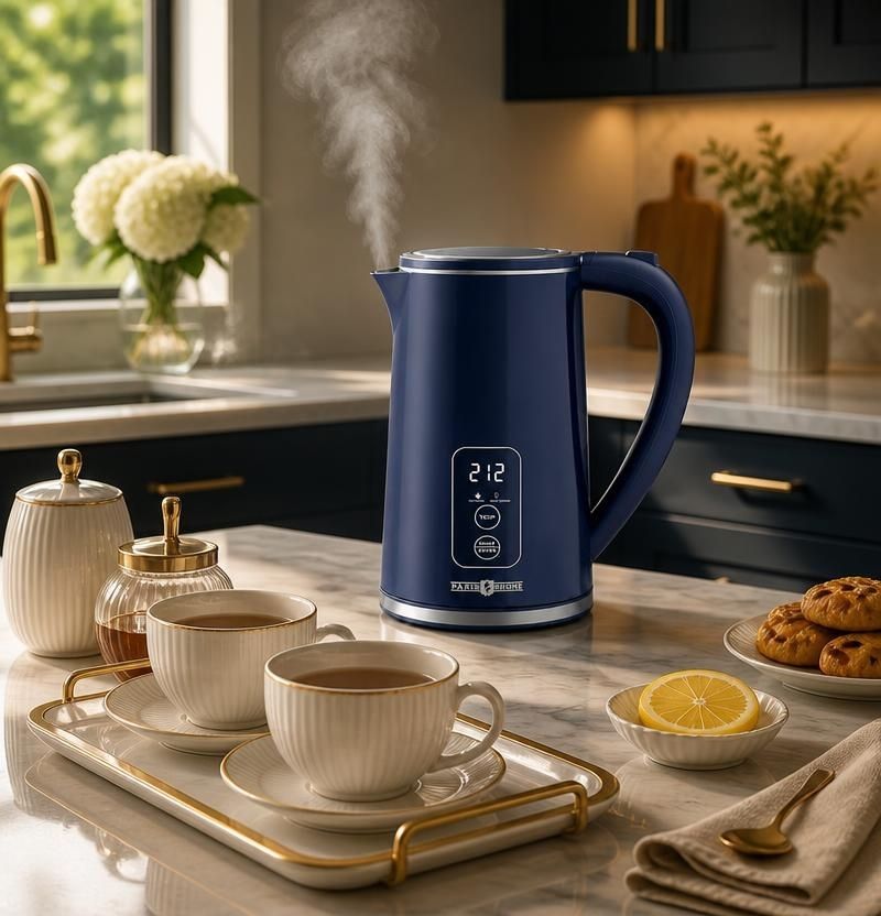 1.7L Temperature Control Electric Kettle with 6 Presets, LED Display & 4-Hour Keep Warm, temperature control electric kettle with 4-hour keep-warm function