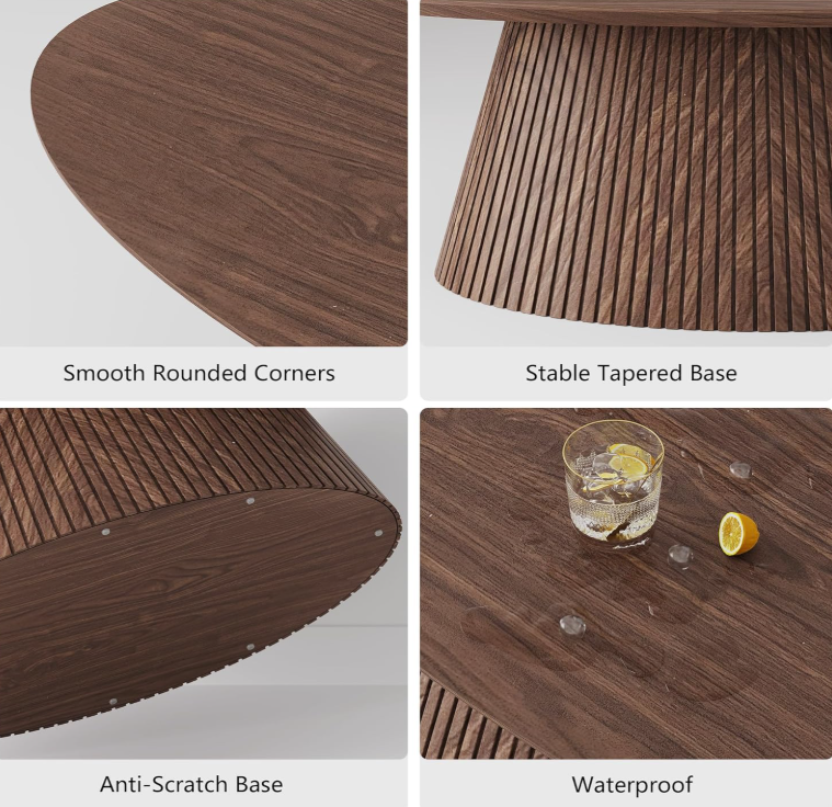 The elegant silhouette of the Mid Century Modern Coffee Table enhancing the aesthetic of a modern living room.