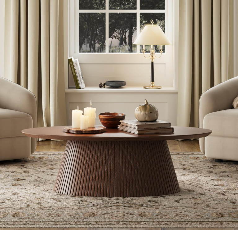 Mid Century Modern Coffee Table set against a neutral backdrop, highlighting its sleek design.