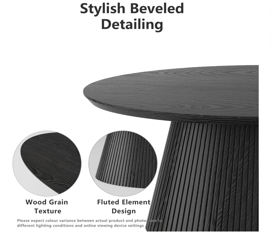 The Mid Century Modern Coffee Table with a smooth walnut finish, perfect for minimalist decor.
