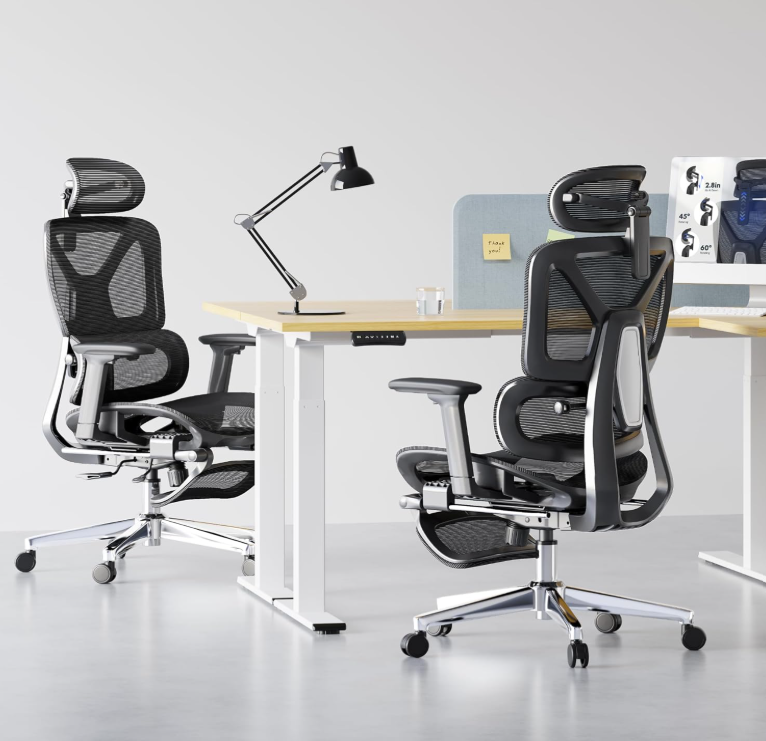 User adjusting the seat height on the FlexiSpot ErgoX Premium Ergonomic Office Chair to achieve the perfect ergonomic position.