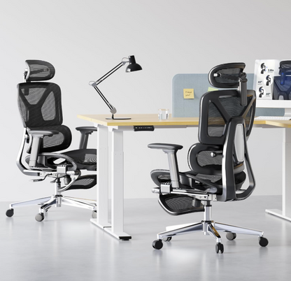 User adjusting the seat height on the FlexiSpot ErgoX Premium Ergonomic Office Chair to achieve the perfect ergonomic position.