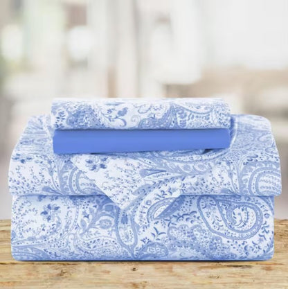 Paisley Microfiber Sheet Set, Bedding with 16-Inch Deep Pocket Fitted Sheet & Pillowcases – timeless paisley microfiber bedding refresh