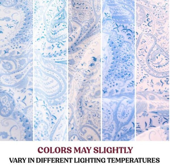 Paisley Microfiber Sheet Set, Bedding with 16-Inch Deep Pocket Fitted Sheet & Pillowcases – white and blue paisley bedding