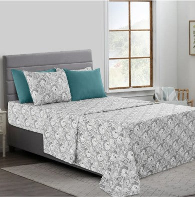 Paisley Microfiber Sheet Set, Bedding with 16-Inch Deep Pocket Fitted Sheet & Pillowcases – everyday comfort microfiber bedding