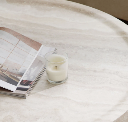 Faux marble coffee table with ample space for decor, perfect for enhancing your home.