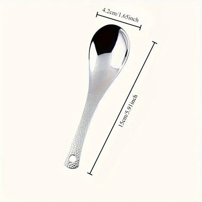 Heavy-Duty Stainless Steel Soup Spoon with Deep Bowl, Polished Finish & Ergonomic Handle, stainless steel soup spoon for soups and stews