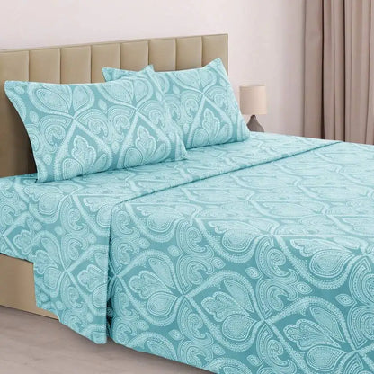 Paisley Microfiber Sheet Set, Bedding with 16-Inch Deep Pocket Fitted Sheet & Pillowcases – sheet set for mattresses up to 16 inches