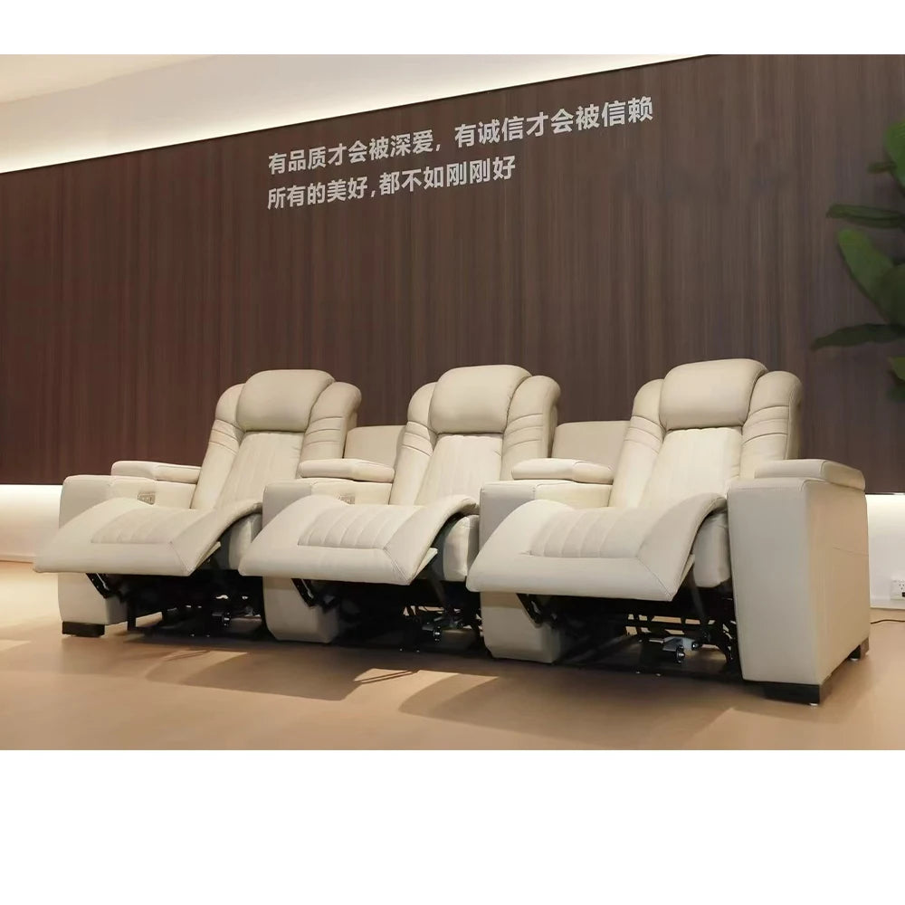 Modern Luxury Recliner Leather Sofa Chair for Living Room or Media Room