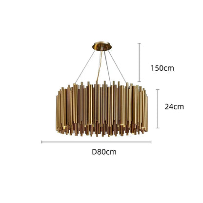 Modern Simple Gold Pendant LED Chandelier