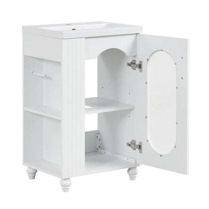 Modern 20" Freestanding Bathroom Vanity w/Drop-in Sink