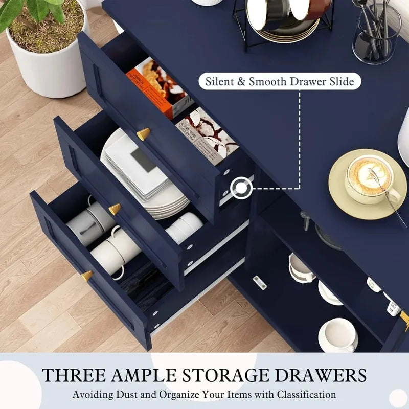 Sideboard/Wooden Storage Cabinet w/Three Drawers