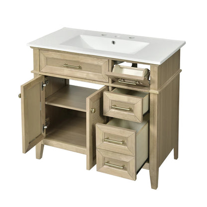 Classic & Elegant 36" Bathroom Vanity with Ceramic Sink