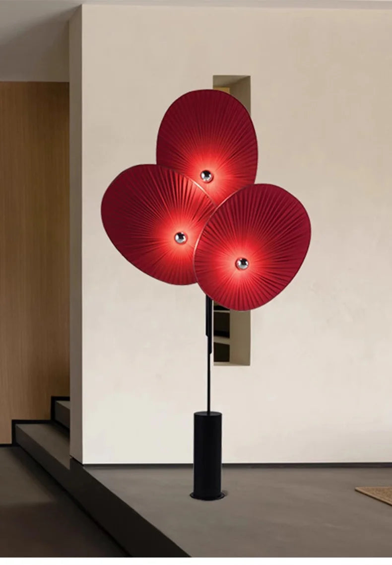 Elegant Modern Triple Floral Floor Lamp showcasing its stunning craftsmanship and design.