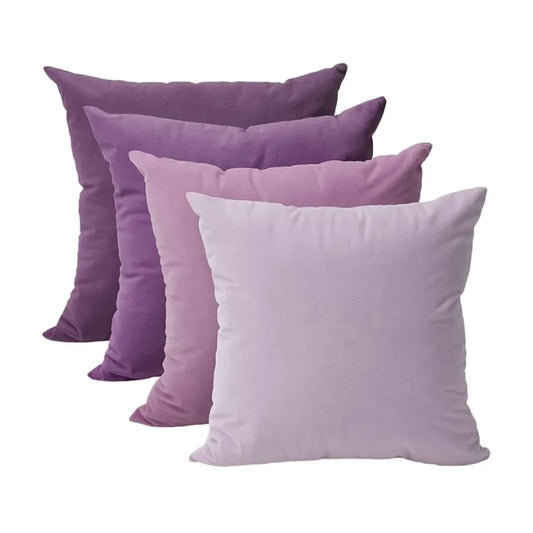 2-Piece Decorative Solid Soft Velvet Throw Pillow Covers(no insert)
