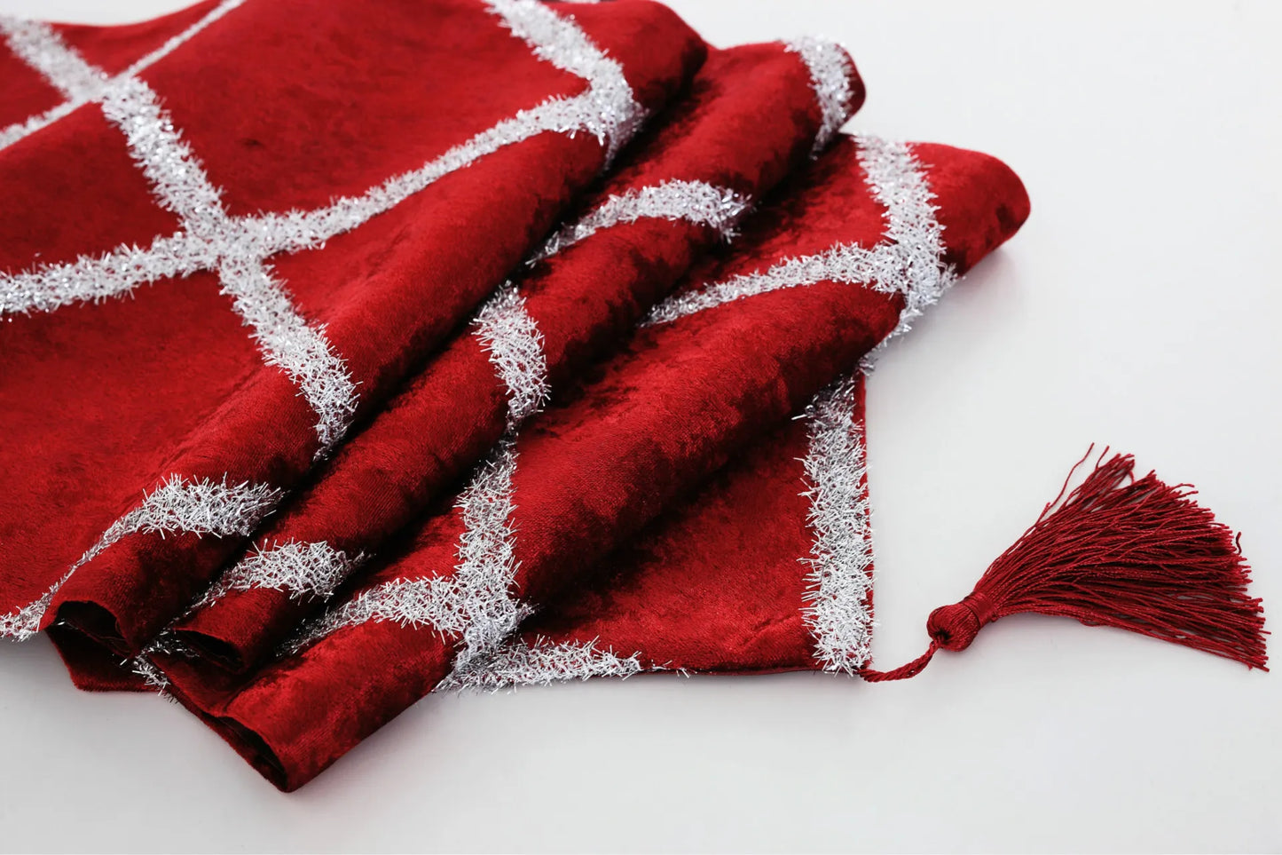 Long Strip Table Runner across a dining table - Perfectly set long table runner for family dinners.
