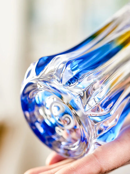 Minimalist Style Multi-Color Glass Flower Vase