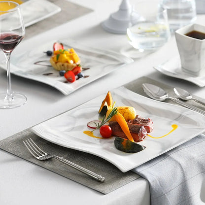 30-Piece Marble Porcelain Dinnerware Set for 6