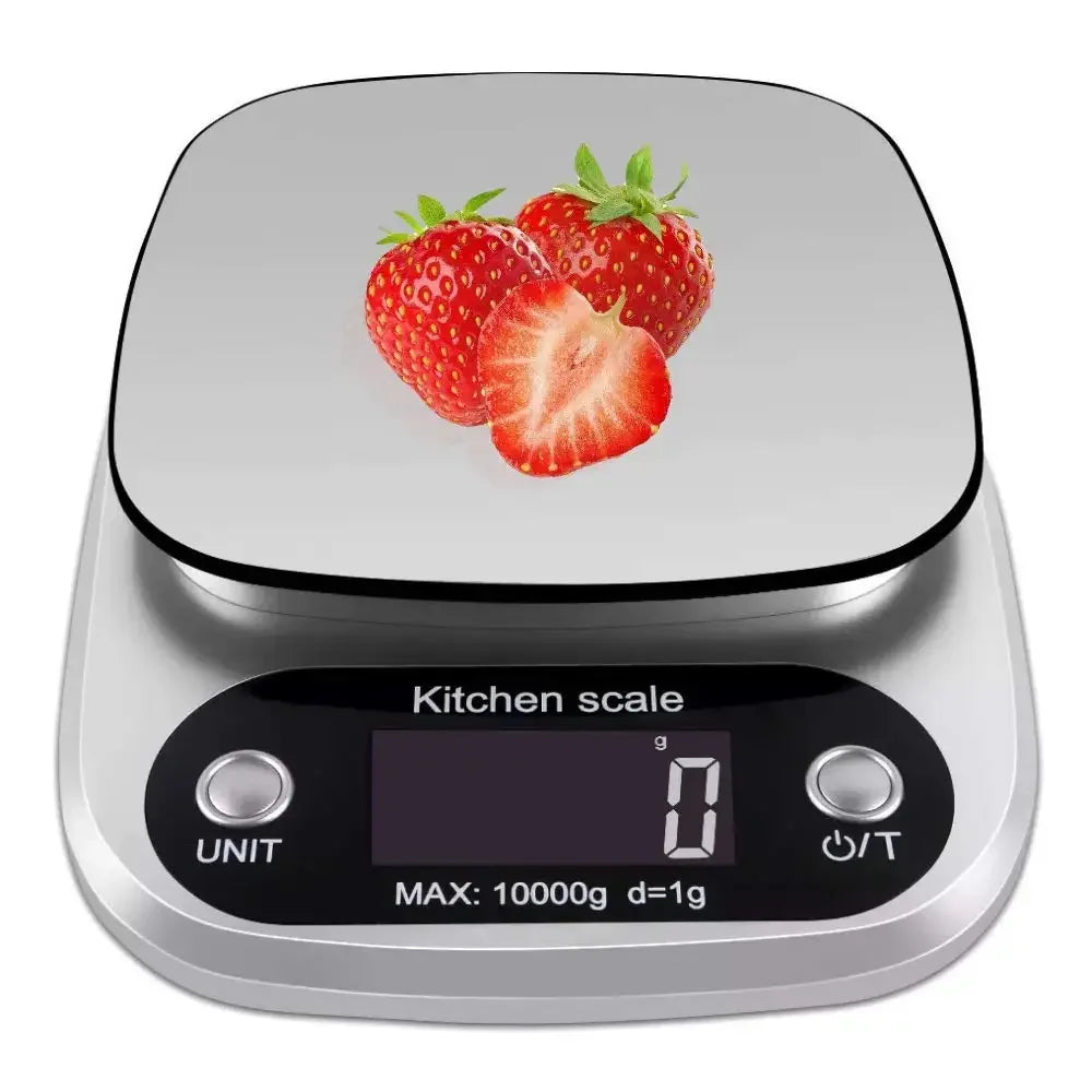 Digital Kitchen Food Scale, 11 lb Capacity with Tare Function, LCD Display & Stainless Steel Platform - digital kitchen scale for meal prep