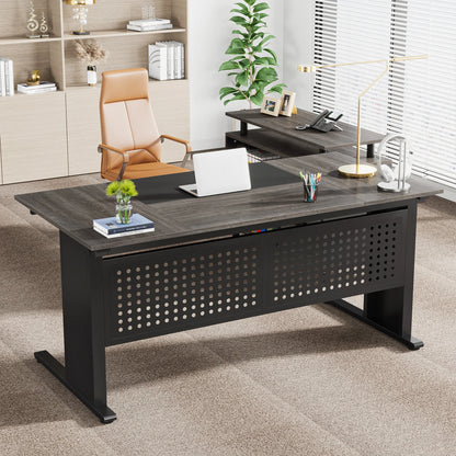 Modern 63" Executive Versatile L-shaped Desk