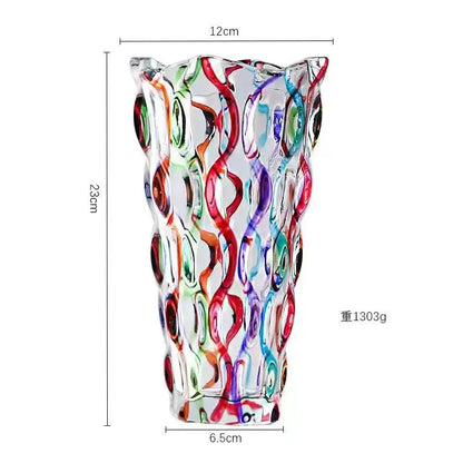 Luxury Crystal Glass Footed Tabletop/Countertop Vase