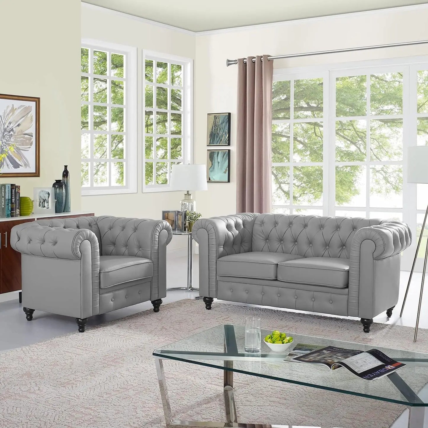 Modernized 3-Piece Living Room Sofa Set