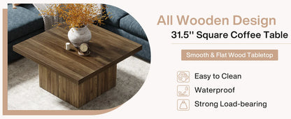 Elegant Mid-Century Modern Square Coffee Table
