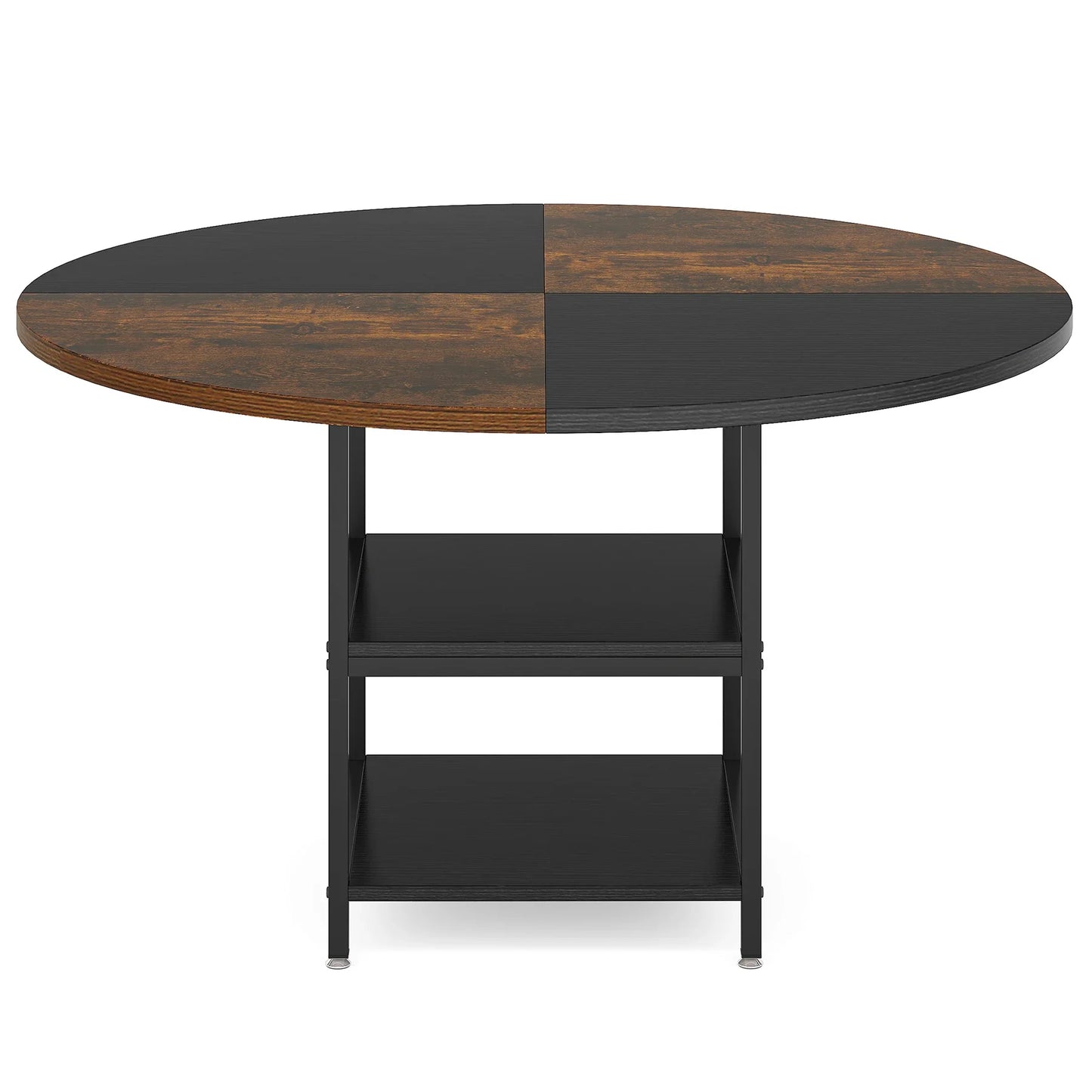 47" Round Solid Wood Dining Table for 4